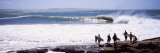 Silhouette of Surfers Standing on the Beach  Australia