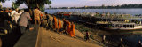 Group of People at a Harbor  Phnom Penh  Cambodia