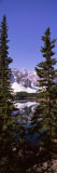 Lake in Front of Mountains  Banff  Alberta  Canada