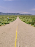Road Passing Through a Landscape  Yucca Mountain  Nevada  USA