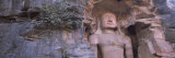 Buddha Sculpture Carved on a Wall  Gwalior Fort  Gwalior  Madhya Pradesh  India