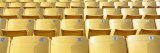 Empty Yellow Seats in a Stadium  Soldier Field  Chicago  Illinois  USA