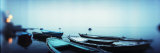 Rowboats in a River  Ganges River  Varanasi  Uttar Pradesh  India