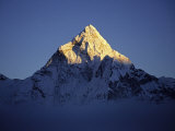 Solo-Khumbu  Dzonglha  Ama Dablam Bathed in Evening Light  Seen from Dzonglha  Nepal