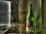 Old Bottle on a Window  Deserted Farm Near San Quirico D'Orcia  Valle De Orcia  Tuscany  Italy