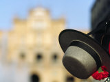 Spanish Gaucho Hat Hangs in Front of the Plaza De Espana in Seville