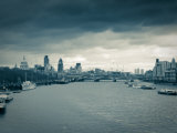 River Thames and City of London  London  England