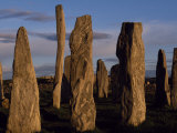 Sunset over the Central Circle of Ancient Standing Stones at Callanish  Dating to Neolithic Times