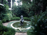 Fountain in a Garden  Savannah  Chatham County  Georgia  USA
