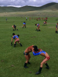 Ulan Bator  Boys Competing in a Wrestling Competition at the National Day Celebrations  Mongolia