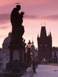 Old Town and Charles Bridge at Dawn  Prague  Czech Republic