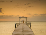 Western Mauritius  Le Morne Peninsula  Pier at the Dinarobin Hotel  Dusk  Mauritius