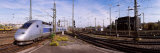 High Speed Train at a Railroad Station  Stuttgart  Baden-Wurttemberg  Germany