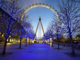 London Eye Is Giant Ferris Wheel  Banks of Thames Constructed for London's Millennium Celebrations