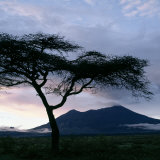 Dawn Breaks over Mount Meru  Tanzania