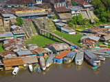 Peru  Aerial View of the Port  Harbour and Settlements of Iquitos  the Principle City of the Upper 