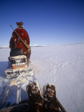 Kamchakta  Crossing the Winter Tundra on a Snowmobile  Palana  Kamchatka  Russian Far East  Russia