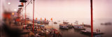 Group of People at a Riverbank  Ganges River  Varanasi  Uttar Pradesh  India