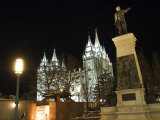 Utah  Salt Lake City  Mormon Theatre Monument in Honour of Brigham Young and the Pioneers  USA