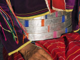 Palaung Women of Tibetan-Myanmar Group of Tribes Display their Wealth by Wearing Broad Silver Belts