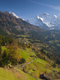 Wengen and Lauterbrunnen Valley  Berner Oberland  Switzerland