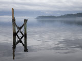 Jetty on the Old Penal Colony of Sarah Island in Macquarie Harbour  Tasmania