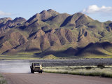 Truck Passing Through the Naukluft Mountains Near Solitaire  Namibia