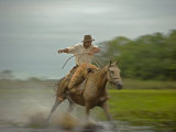 Traditional Pantanal Cowboys  Peao Pantaneiro  in Wetlands  Mato Grosso Do Sur Region  Brazil