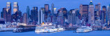 New York City  Manhattan  Panoramic View of Mid Town Manhattan across the Hudson River  USA
