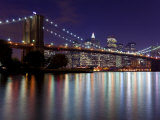 New York City  Manhattan  Brooklyn Bridge and Downtown Manhattan  USA