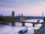 Houses of Parliament and River Thames  London  England  UK