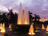 Luzon  Manila  Intramuros District - Rizal Park Fountain at Sunset  Philippines