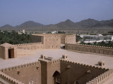 Interior Courtyard and a Watchtower Within Al Hazm Castle  Oman