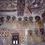 Fine Murals Decorate Interior of Rock-Hewn Church  Yohannes Maequddi  Gheralta Mountains  Ethiopia