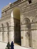 Two Muslim Women Enter the Al-Hakim Mosque in Islamic Cairo  Egypt