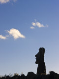 Rapa Nui  Easter Island  Monolithic Giant Stone Moai Statue at Tongariki  Chile