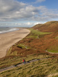 Wales  Glamorgan  Gower Peninsula  Rhossilli Bay  UK
