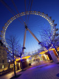 London Eye Is Giant Ferris Wheel  Banks of Thames Constructed for London's Millennium Celebrations