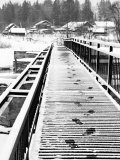 Footprints on the Bridge  Somino Village  Leningrad Region  Russia