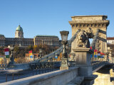 Chain Bridge and Royal Palace on Castle Hill  Budapest  Hungary