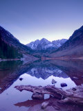 Colorado  Maroon Bells Mountain Reflected in Maroon Lake  USA