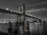 New York City  Manhattan  the Brooklyn and Manhattan Bridges Spanning the East River  USA
