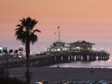 California  Los Angeles  Santa Monica  Santa Monica Pier  Dusk  USA