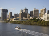 Queensland  Brisbane  View Along Brisbane River Toward City's Central Business District  Australia