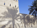 Traditional Mud Built Fort Overlooking Bay to Front of Small Town of Khasab  Oman