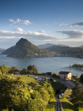 Ticino  Lake Lugano  Lugano  Town View and Monte San Salvador from Monte Bre  Switzerland