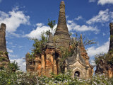 Some of Old Buddhist Shrines and Stupas at Shwe Inn Tain Pagoda and Monastery Complex  Myanmar