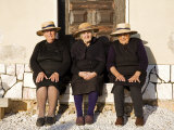 Alentejo  Estremoz  Three Elderly Portuguese Ladies Near in Alentejo Region  Portugal