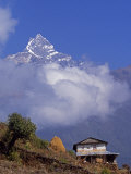 Hillside House with the Fishtail Peak of Machhapuchhare 6  993 Metres Behind