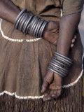 Numerous Decorated Iron Bracelets Worn by a Datoga Woman  Tanzania